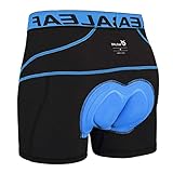 BALEAF Padded Bike Shorts for Men Cycling Underwear with Padding MTB Liner Road Biking Bicycle Clothes Blue L