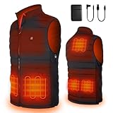 Hoson Heated Vest, 9 Heating Zones Electric Lightweight Heated Vest For Men Women,Skating for Heated Jacket/Sweater