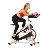 Sunny Health & Fitness Indoor Cycling Exercise Bike with SPD pedals - SF-B1509, White, 47 L x 20 W x 47 5 H