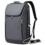 BANGE Business Smart Backpack Waterproof fit 15.6 Inch Laptop Backpack with USB Charging Port,Commuter Travel Durable Backpack (Gray)