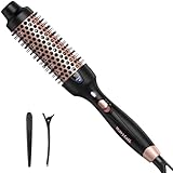 Wavytalk Thermal Brush for Blowout Look, 1 1/2 Inch Ionic Heated Round Brush Makes Hair Smoother, Dual Voltage Thermal Round Brush Get Natural Curls, Easy to Use, 30S Fast Heating