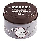 Mrs. Meyer's Soy Tin Candle, 12 Hour Burn Time, Made with Soy Wax and Essential Oils, Lavender, 2.9 oz