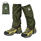 MULO Leg Gaiters, 100% Waterproof and Durable, Hiking Gaiters with Adjustable Rubber Foot Strap for Snow and Mud Protection