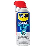 WD-40 Specialist White Lithium Grease Spray with SMART STRAW SPRAYS 2 WAYS, 10 OZ