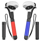 HUIUKE VR Game Handle Accessories for Quest 2 Controllers, Handles Extension Grips for Playing Beat Saber Gorilla Tag Long Arms, VR Handle Attachments Compatible with Playing VR Games