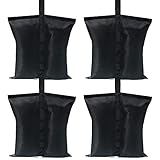 ABCCANOPY Canopy Weights 112 LBS Gazebo Tent Sand Bags,4pcs-Pack (Black)
