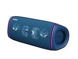Sony SRS-XB43 EXTRA BASS Wireless Bluetooth Powerful Portable Speaker, IP67 Waterproof & Durable for Home, Outdoor, and Travel, 24 Hour Battery, Party Lights, USB Type-C, and Speakerphone, Blue