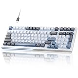 KEMOVE K98SE Mechanical Gaming Keyboard, 98 Keys LED Backlit Programmable Keyboard, 96% Wired Computer Keyboard with Double Sound Dampening Foam, Pre-lubed Red Switch