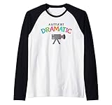Cool A Little Bit Dramatic Women Kids Video-Recorder Raglan Baseball Tee