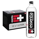 Essentia Bottled Water, 1 Liter, 12-Pack, Ionized Alkaline Water:99.9% Pure, Infused With Electrolytes, 9.5 pH Or Higher With A Clean, Smooth Taste