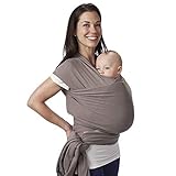 Boba Baby Wrap Carrier Newborn to Toddler - Stretchy Baby Wraps Carrier - Baby Sling - Hands-Free Baby Carrier Wrap - Baby Carrier Sling - Baby Carrier Newborn to Toddler 7-35 lbs (Grey)