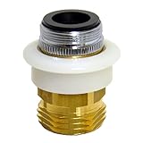 Danco 10521 Dual Thread Dishwasher Snap Coupling Adapter, 15/16-27 X 55/64-27 Male, 1.5 Gpm, No Size, golden white black