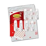 Command Large Utility Hooks, Damage Free Hanging Wall Hooks with Adhesive Strips, No Tools Wall Hooks for Hanging Decorations in Living Spaces, 7 White Hooks and 12 Command Strips
