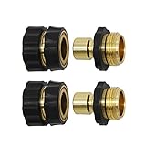 Twinkle Star 3/4 Inch Garden Hose Fitting Quick Connector Male and Female Set, 2 Set