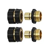 Twinkle Star 3/4 Inch Garden Hose Fitting Quick Connector Male and Female Set, 2 Set