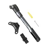 BV Mini Bike Pump Portable Frame Pump, Air Ball Pump Inflator with Ball Pump Needles, 120PSI High Pressure, Fits Presta & Schrader- Smart Valve I Mini Pump, Presta Bike Pump, Bike Pumps