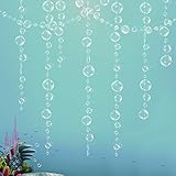 Under The Sea White Bubble Garlands for Little Mermaid Party Decorations 2D Bubble Coutout Garland Under Water Bubbles Hanging Streamer Pool Ocean Underwater Decor Kids Birthday Bday Party Supplies
