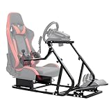 Anman Light Series Sim Racing Simulator Cockpit Frame Fit for Logitech/Thrustmaster G29 G923 G920 T-GT T248X T80,Steering Wheel Mount Driving Simulator,Not Include Electronics