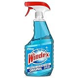 Windex Glass and Window Cleaner Spray Bottle, Bottle Made from 100% Recovered Coastal Plastic, Original Blue, 23 fl oz