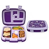 Bentgo® Kids Prints Leak-Proof, 5-Compartment Bento-Style Kids Lunch Box - Ideal Portion Sizes for Ages 3 to 7 - BPA-Free, Dishwasher Safe, Food-Safe Materials (Unicorn)