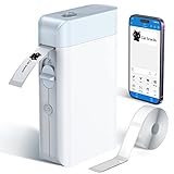 Label Maker Machine with Tape - Label Maker with 1 Roll Label tape, Thermal Bluetooth USB Rechargeable Portable WP9510 Label Printer, Label Makers, Mini Label Makers for Teacher Supplies, Home, Office