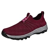 Women's Running Lightweight Breathable Casual Sports Shoes Fashion Sneakers Walking Shoes Red