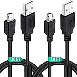 2 Pack 10FT PS4 Controller Charger Charging Cable with Magnetic Ring Compatible with Playstation 4/ DualShock 4/ PS4 Slim/Pro Wireless Controllers