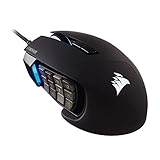 Corsair SCIMITAR RGB ELITE Gaming Mouse For MOBA, MMO - 18,000 DPI - 17 Progammable Buttons - iCUE Compatible - Black