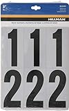 Hillman 843445 Reflective Adhesive Mailbox Number Pack, 3', Black and White