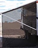 Tentproinc RV Awning Side Shade 9'X7' - Black Mesh Screen Sunshade Complete Kits Camping Trailer Canopy UV Sun Blocker - 3 Year Warranty