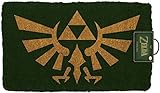 Pyramid America Zelda Crest Coir Doormat - 29' x 17' Indoor/Outdoor Entry Mat with Non-Skid PVC Back - Durable & Easy to Clean