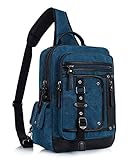 Messenger Bag for Men Canvas Sling Bag Crossbody Backpack Laptop Shoulder Bag Hiking Daypacks Casual Tactical Travel