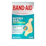 Band-Aid Brand Hydro Seal Adhesive Bandages for Wound Care and Blisters, All Purpose Waterproof Bandages for Cuts and Scrapes, 10 Count