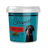 Stewart Freeze Dried Dog Treats, Beef Liver, Grain Free & Gluten Free, 14 Ounce Resealable Tub, Single Ingredient, Dog Training Treats