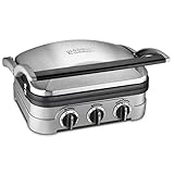 Cuisinart Panini Press, Stainless Steel Griddler, Sandwich Maker & More, 5-IN-1, GR-4NP1