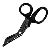 Ever Ready Titanium Bonded Bandage Shears 7 1/4' Bent, Tactical Stealth Black