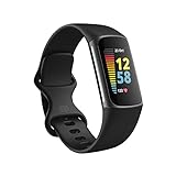 Fitbit Charge 5 Advanced Health & Fitness Tracker with Built-in GPS, Stress Management Tools, Sleep Tracking, 24/7 Heart Rate and More, Black/Graphite, One Size (S &L Bands Included)