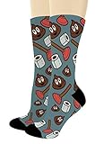 ThisWear Humorous Gifts Poop Socks Gag Gift Funny Dress Socks for Men and Women 1-Pair Novelty Crew Socks