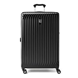 Travelpro Maxlite Air Hardside Expandable Checked Luggage, 8 Spinner Wheels, Lightweight Hard Shell Polycarbonate Suitcase, Black, Checked Large 28-Inch