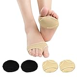 Metatarsal Pads Sleeve(4 PCS),Comfortable Ball of Foot Cushions with Soft Breathable Fabric for Women and Men, Forefoot Gel Pads for Feet Mortons Neuroma Pain Relief and Prevent Calluses Blisters