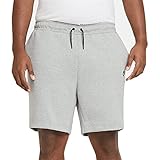 Nike mens Tech Fleece Shorts, Dark Grey Heather/Black, Large