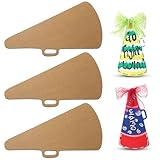 Gerrii 3 Pcs DIY Wooden Megaphone Cutout Craft 12 Inch Cheerleading Unfinished Wood Bullhorn Blank MDF Cheer Megaphone for Sport Cheerleader Team Banquet Activities Art Crafts