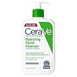 CeraVe Hydrating Facial Cleanser | Moisturizing Non-Foaming Face Wash with Hyaluronic Acid, Ceramides and Glycerin | Fragrance Free Paraben Free | 16 Fluid Ounce