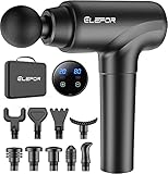 Massage Gun Deep Tissue,Percussion Back Massager Gun for Athletes Muscle Massage Gun for Pain Relief with 10 Massage Heads & 20 Speeds (Matte Black)