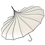 VIVI SKY Pagoda Peak Old-fashionable Ingenuity Umbrella Parasol (Ivory)