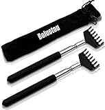 Kuvvfe 2 Pack Portable Extendable Back Scratcher, Stainless Steel Telescoping Back Scratcher with Beautiful Gift Packaging