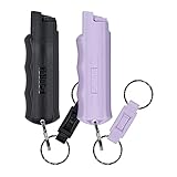 SABRE Pepper Spray, Maximum Police Strength OC Spray, Quick Release Keychain for Easy Carry and Fast Access, Finger Grip for More Accurate and Faster Aim, 0.54 fl oz, Secure and Easy to Use Safety