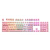 Redragon A130 Pink Pudding Keycaps, 104 Keys Standard Doubleshot PBT Keycap Set w/Translucent Layer for Mechanical Keyboard, OEM Profile, English (US) ANSI Layout