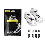 Xpand No Tie Shoelaces System with Elastic Laces - One Size Fits All Adult and Kids Shoes Black