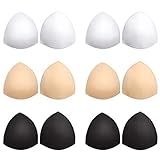 Awpeye Bra Pads Inserts 6 Pairs, Bra Cups Inserts, Removable Breast Enhancers Inserts for Women (Beige, Black, White)